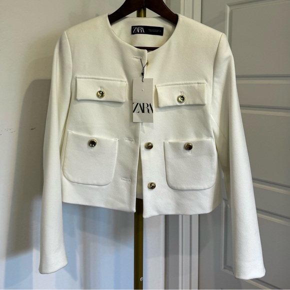 New Women’s White Blazer Jacket Size Small Quiet Luxury Boardroom Chic Office - Picture 4 of 11